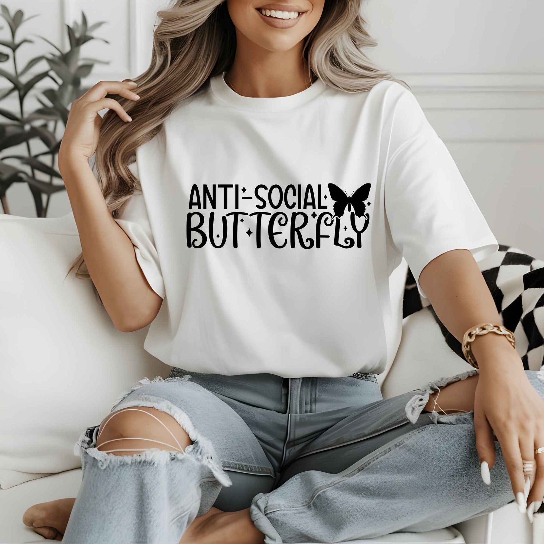 Anti-Social Butterfly T-Shirt β Funny Introvert Graphic Tee