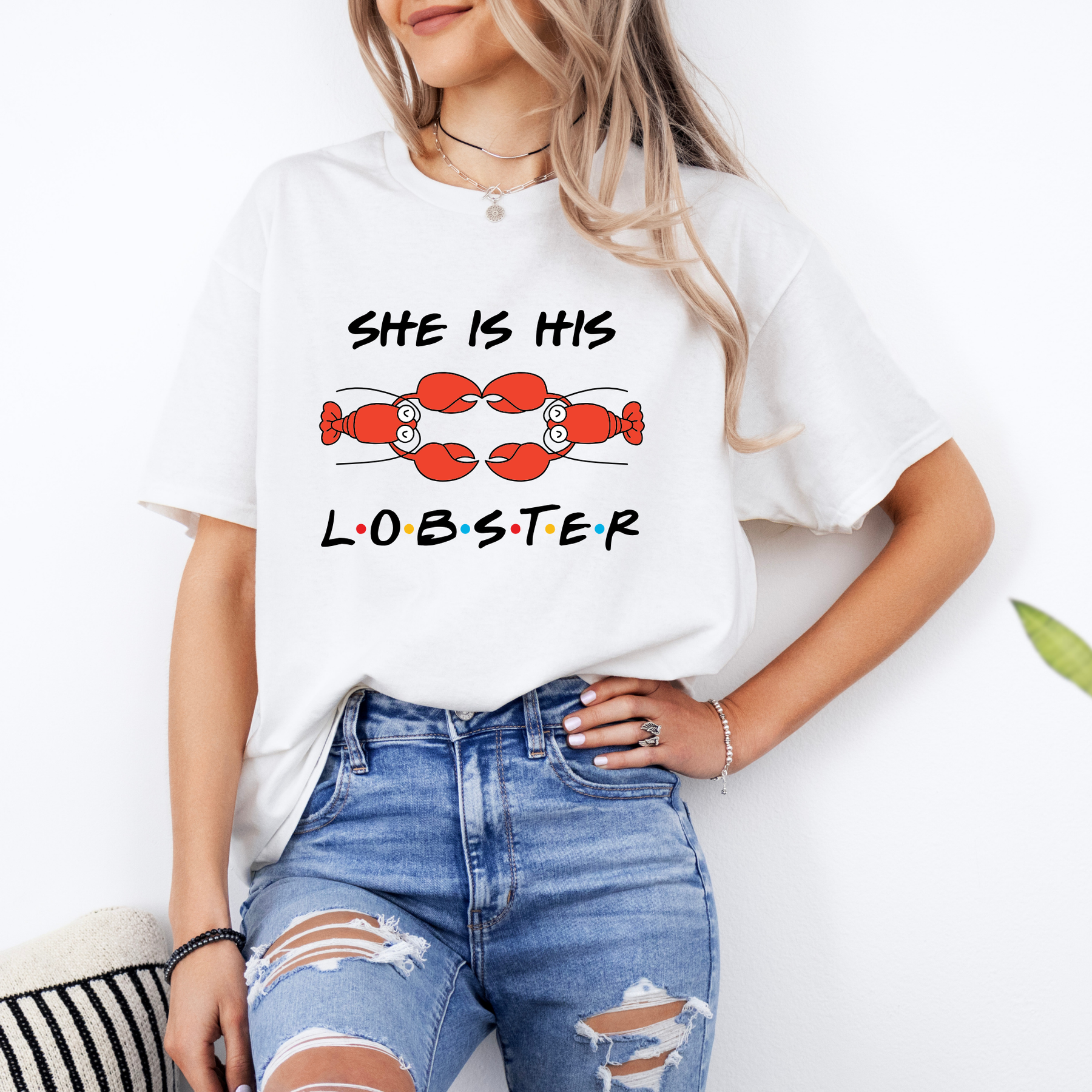 She Is His Lobster T-Shirt β Cute Sitcom Couple Love Tee