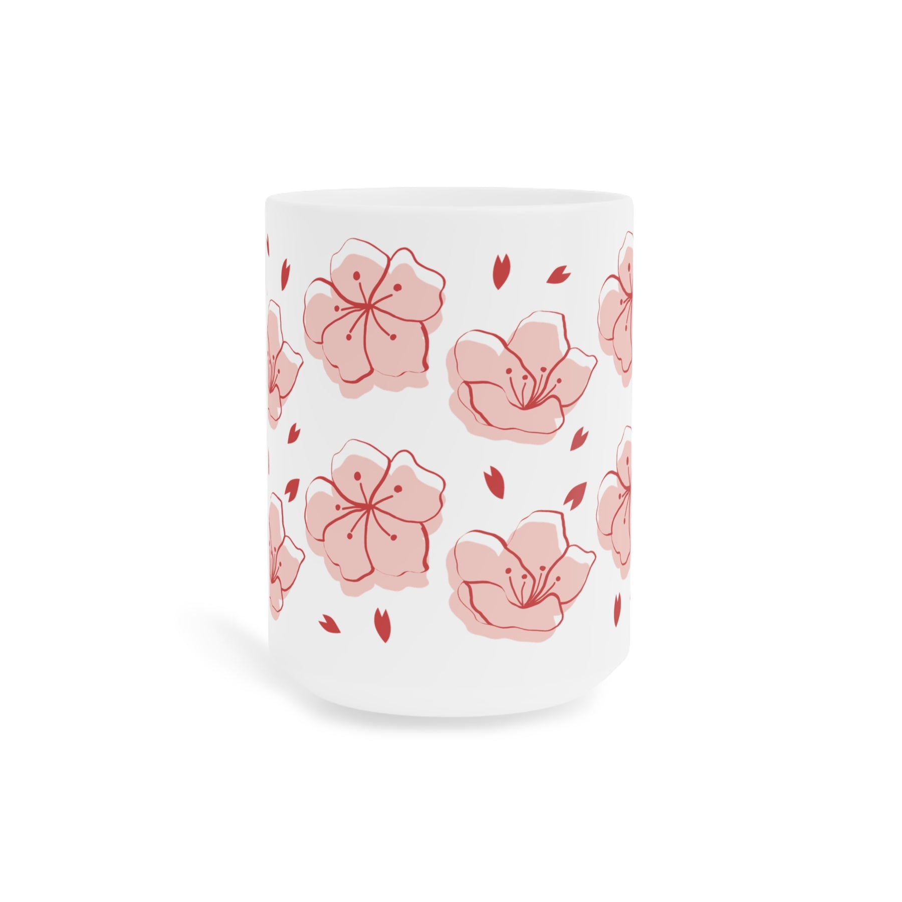 Cherry blossom pink sakura floral ceramic mug