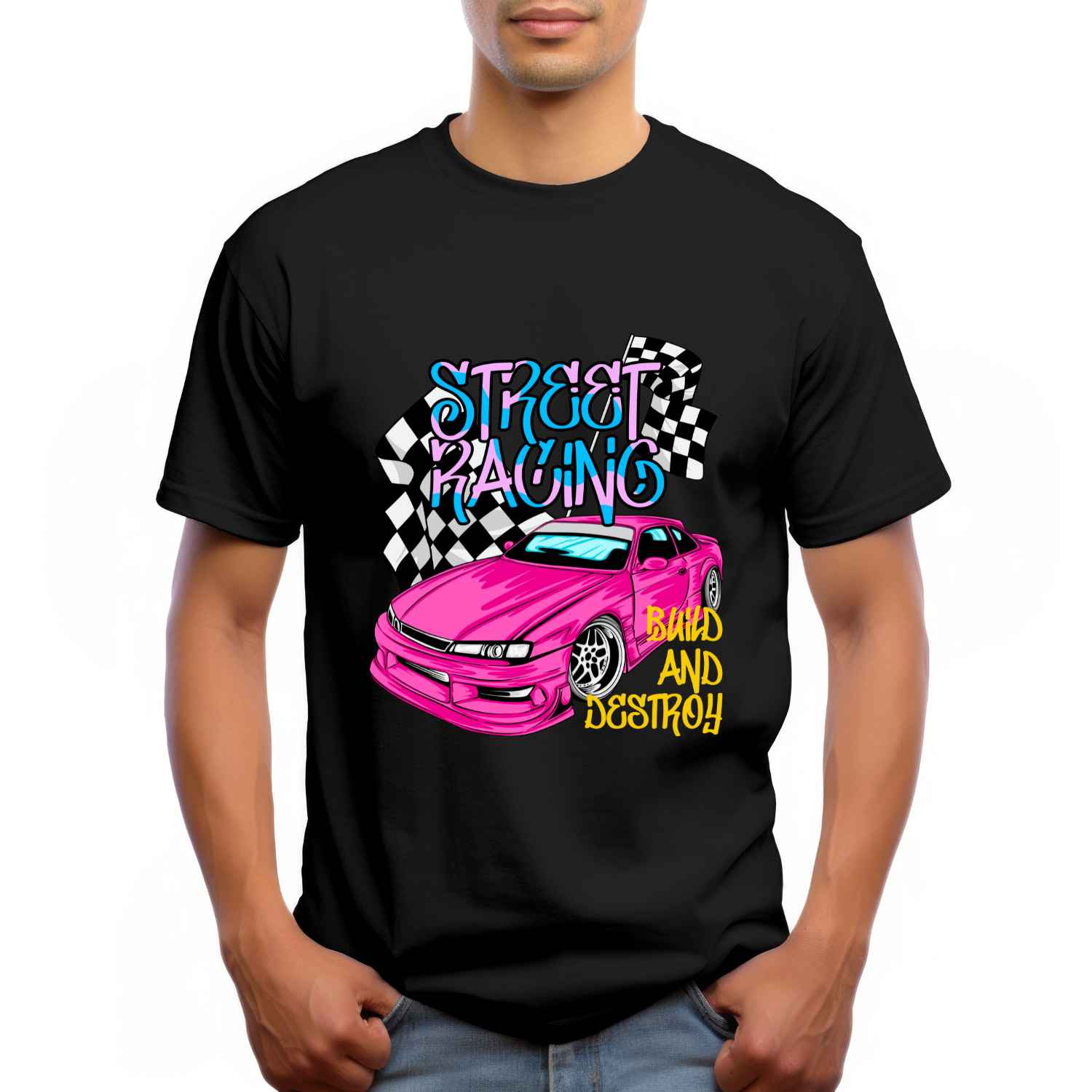 Street Racing JDM T-Shirt β Build & Destroy Drift Graphic Tee