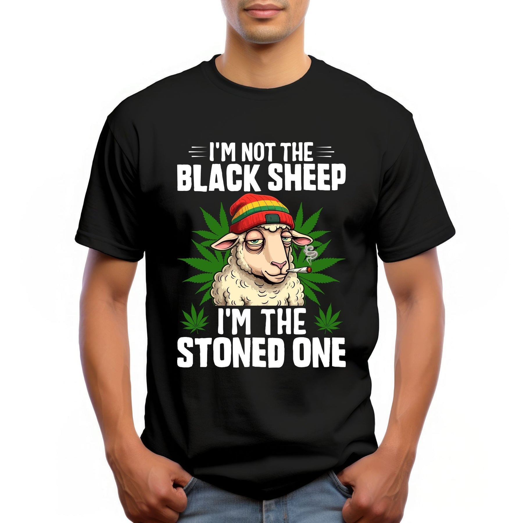 I’m Not the Black Sheep, I’m the Stoned One T-Shirt – Funny Tee