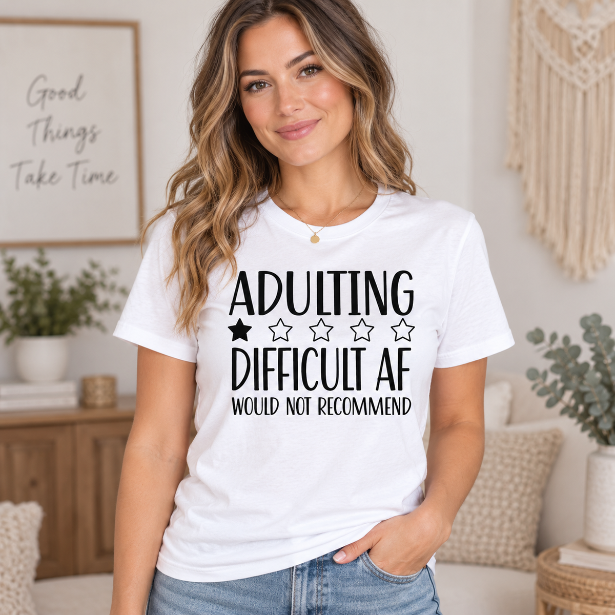 Adulting Difficult AF – Would Not Recommend apparel mockup