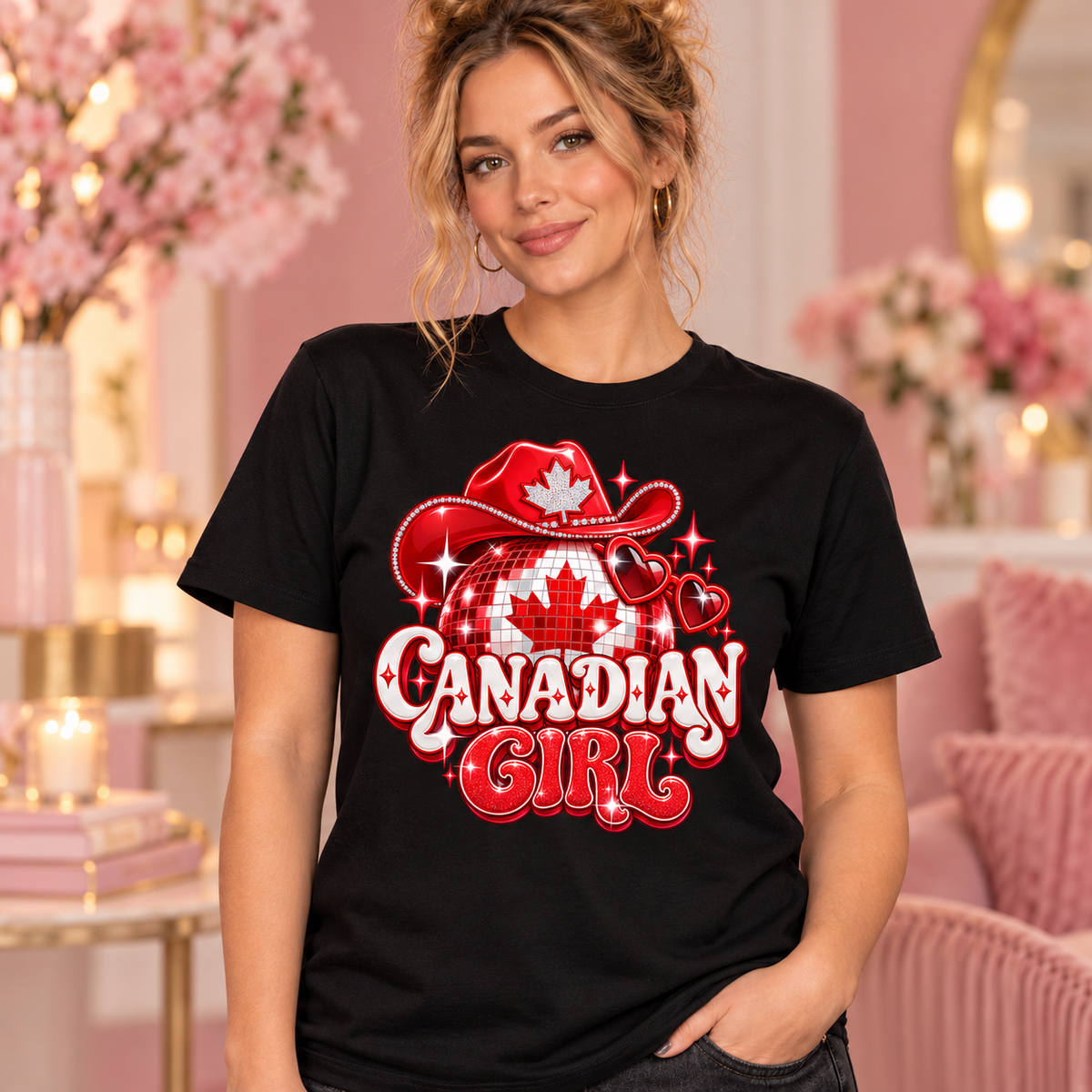 Canadian Girl black T-shirt