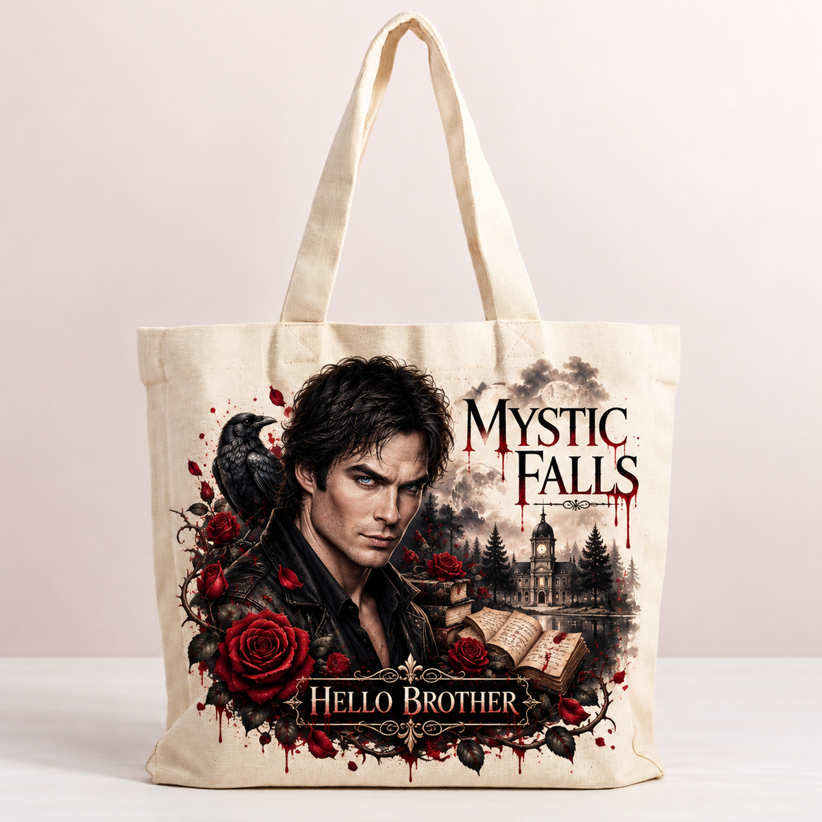 Vampire Antihero Canvas Tote – Mystic Town Fan Edition — product mockup