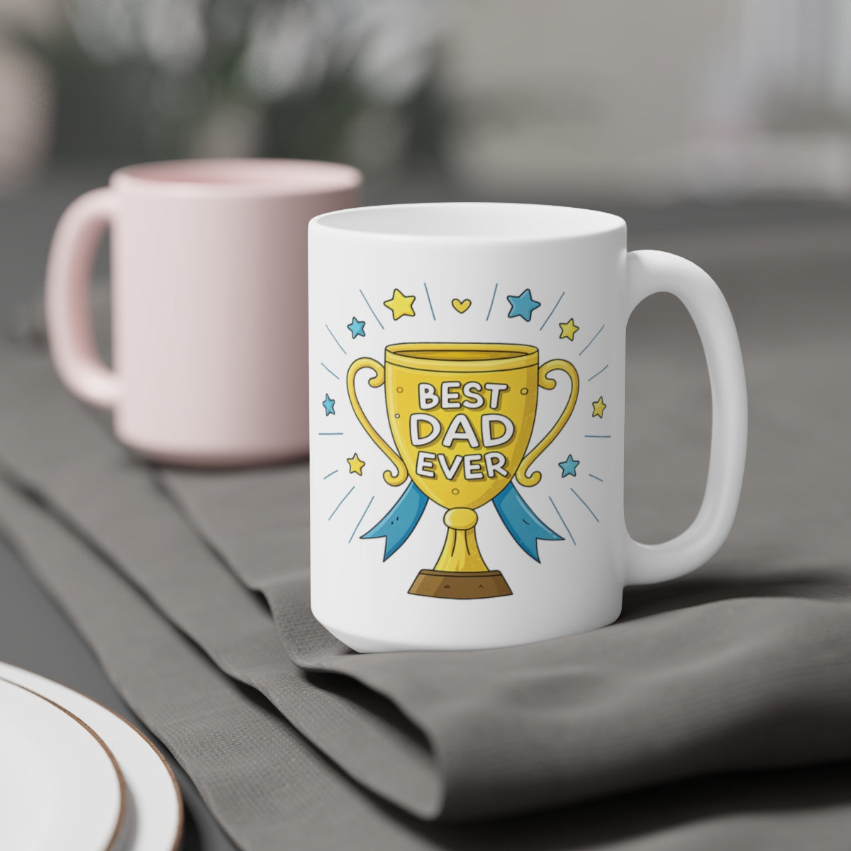 "Best Dad Ever Trophy" Mug — Father’s Day Coffee Cup
