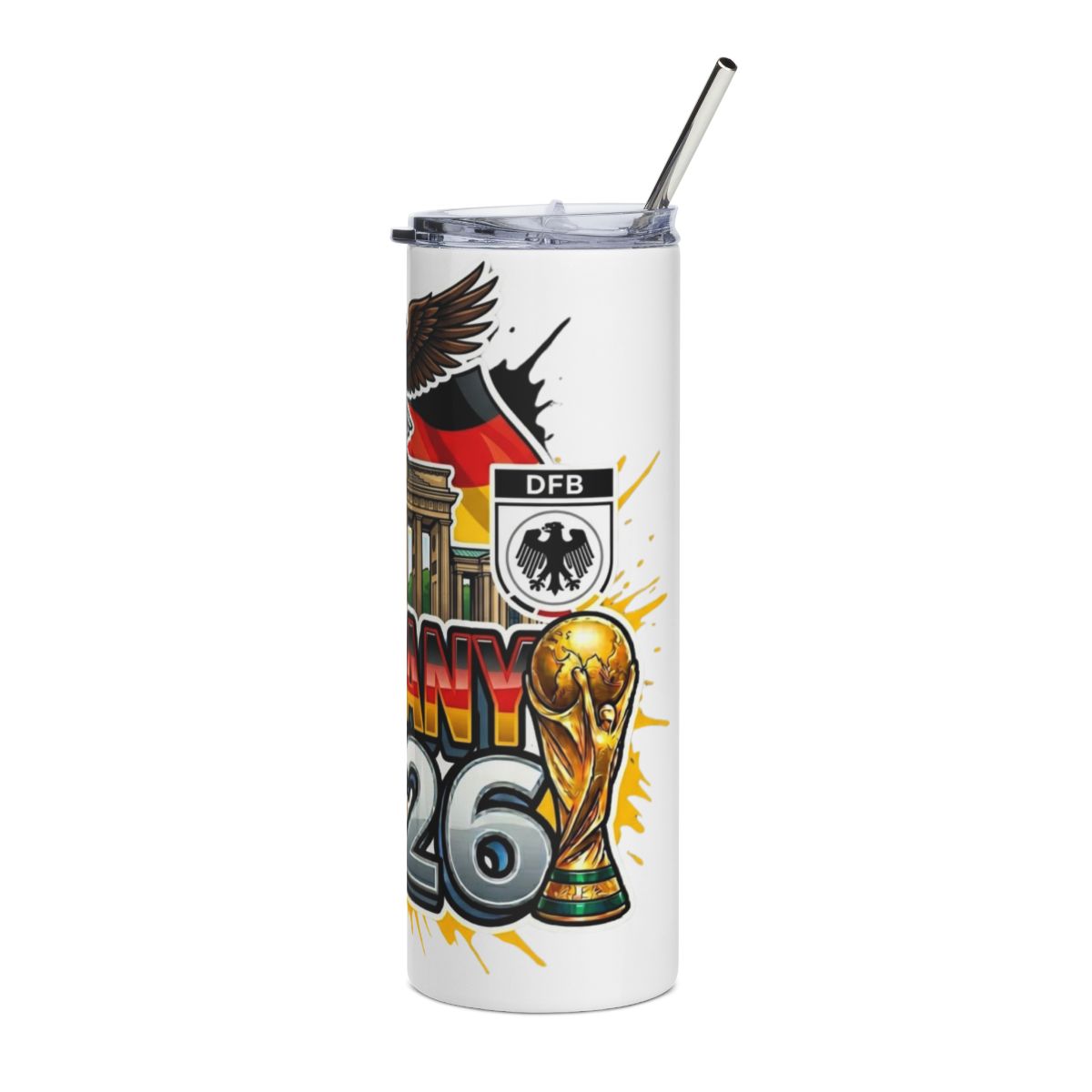 Germany 2026 football tumbler design view