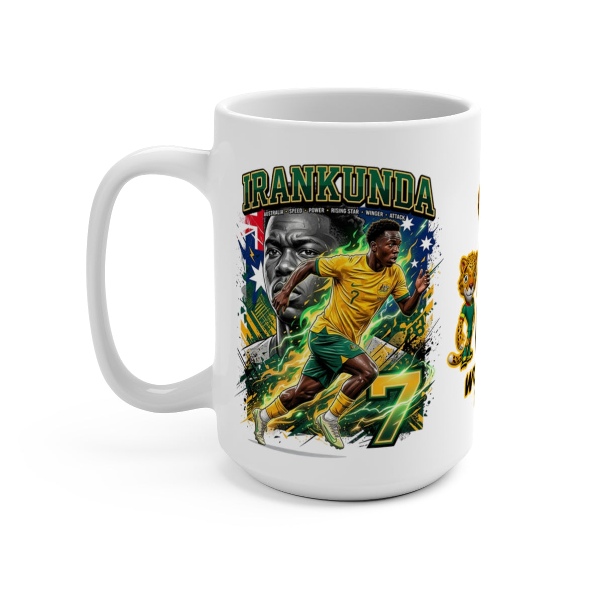 Irankunda number 7 Australia football mug