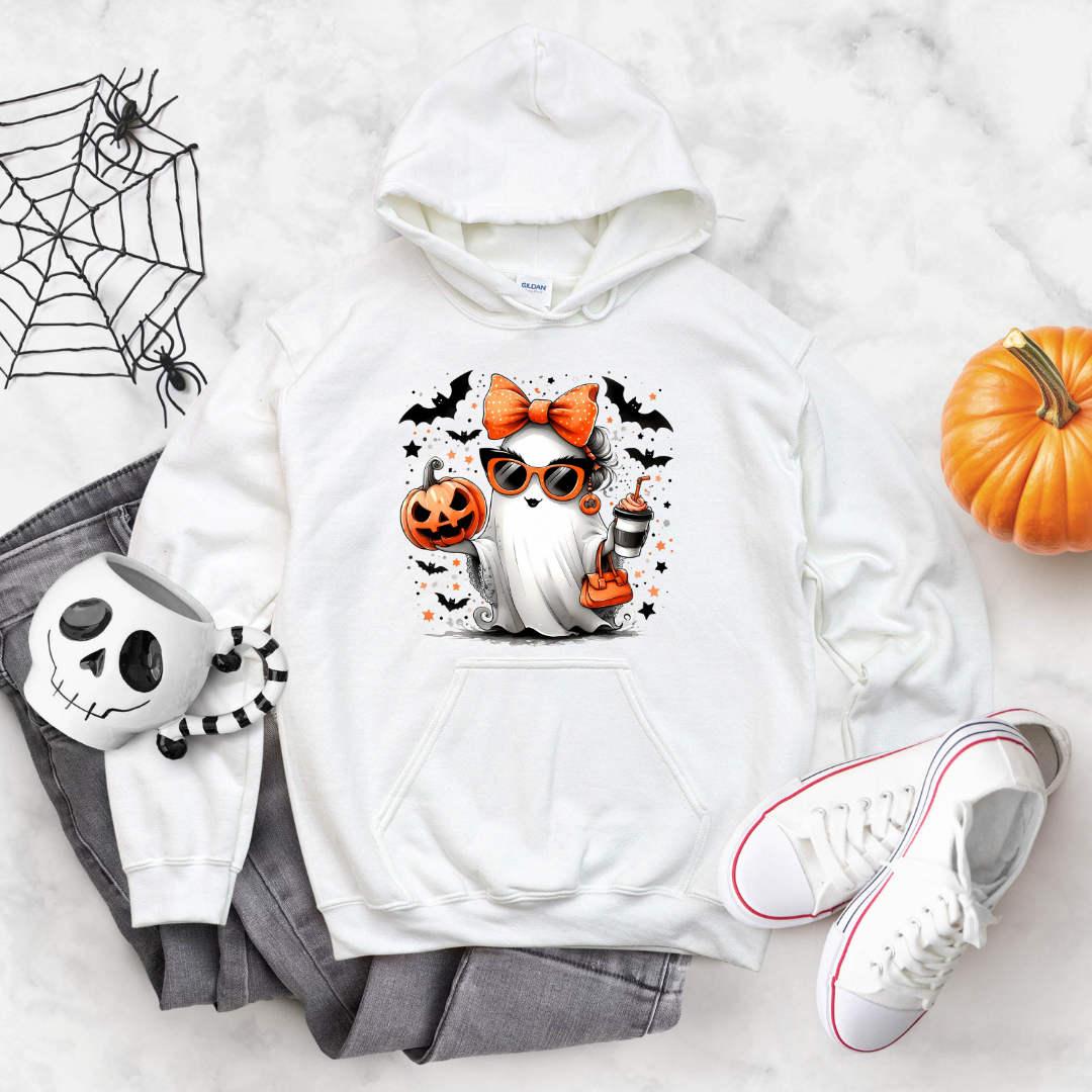 Spooky ghost girl Halloween hoodie