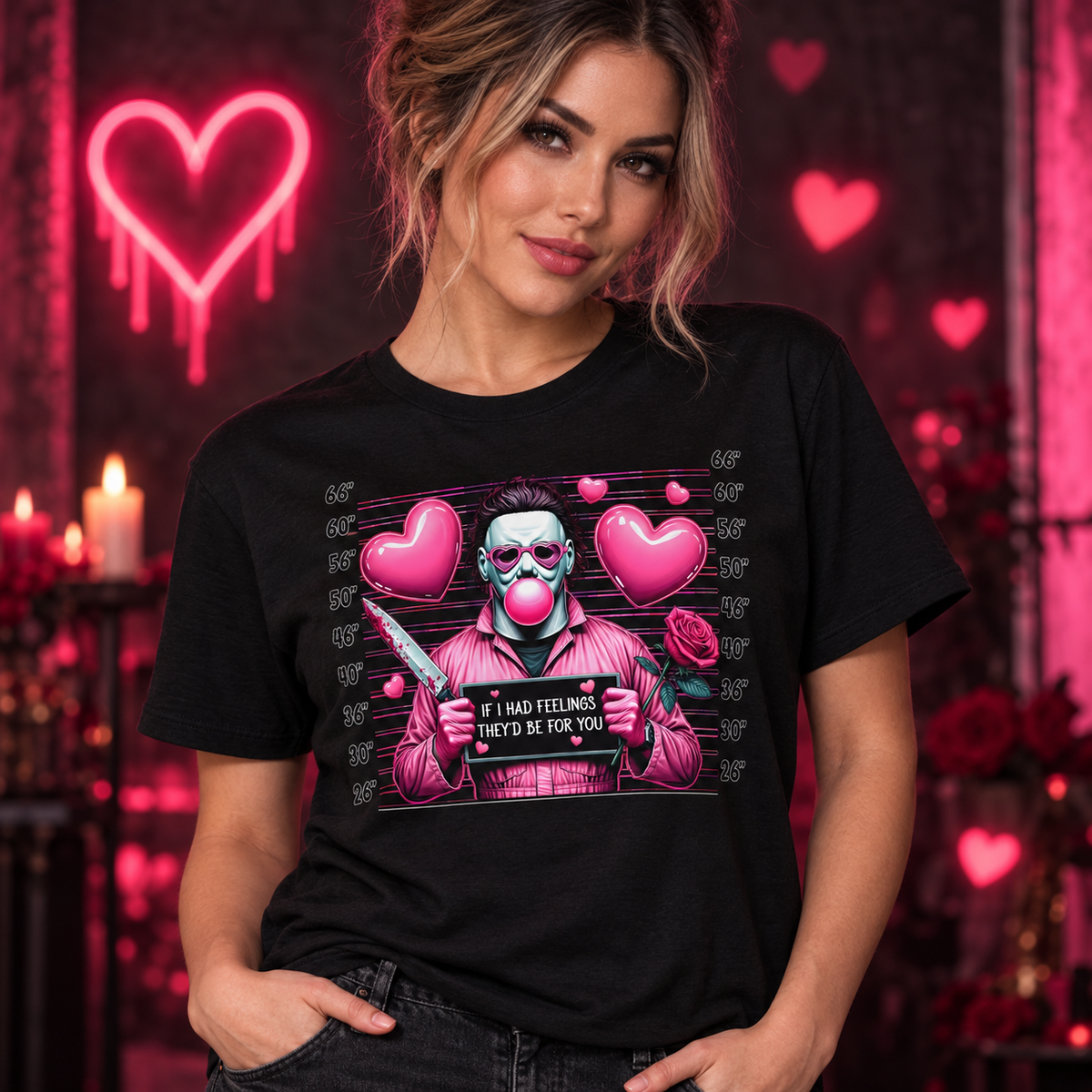 Valentine Horror T-shirt mockup