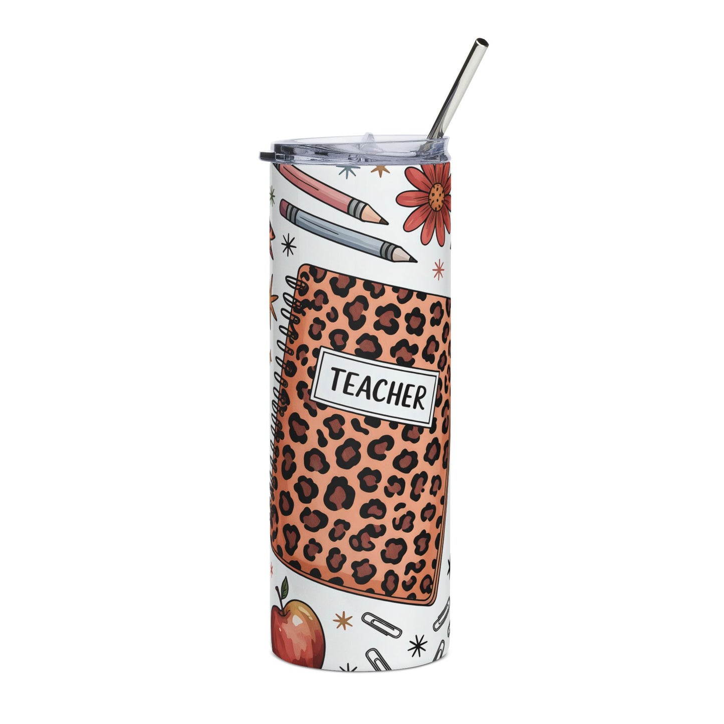 Teacher Pattern Stainless Steel Tumbler