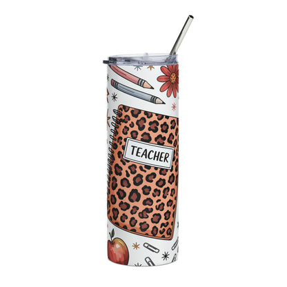 Teacher Pattern Stainless Steel Tumbler