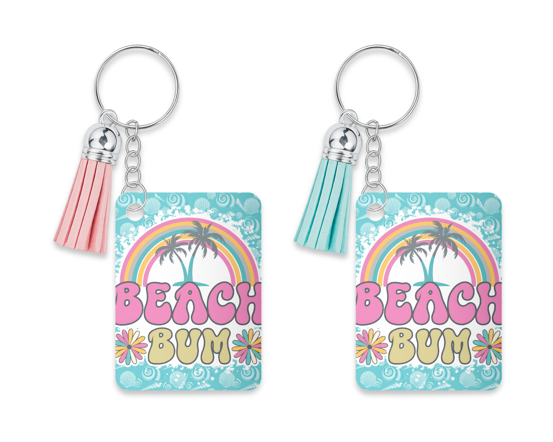 Beach Bum cute acrylic summer keychain