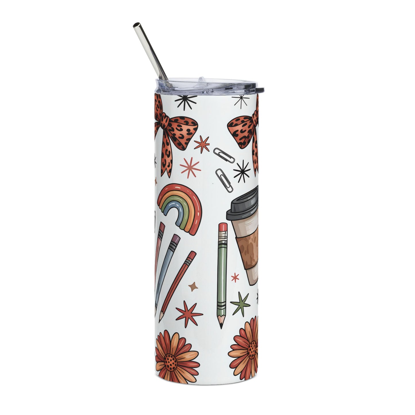 Teacher Pattern Stainless Steel Tumbler