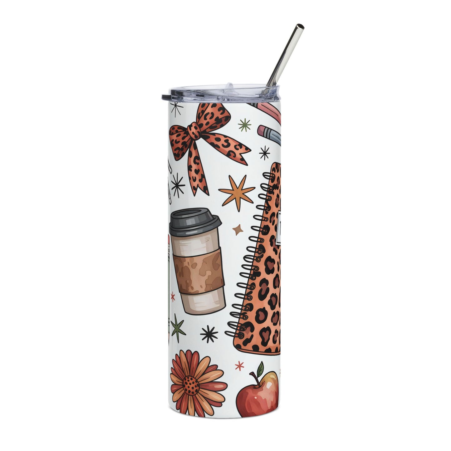 Teacher Pattern Stainless Steel Tumbler