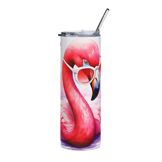 Pink Flamingo Stainless Steel Tumbler