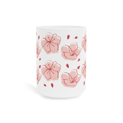 Cherry Blossom Ceramic Mug – Pink Sakura Floral Coffee Cup (11oz/15oz)