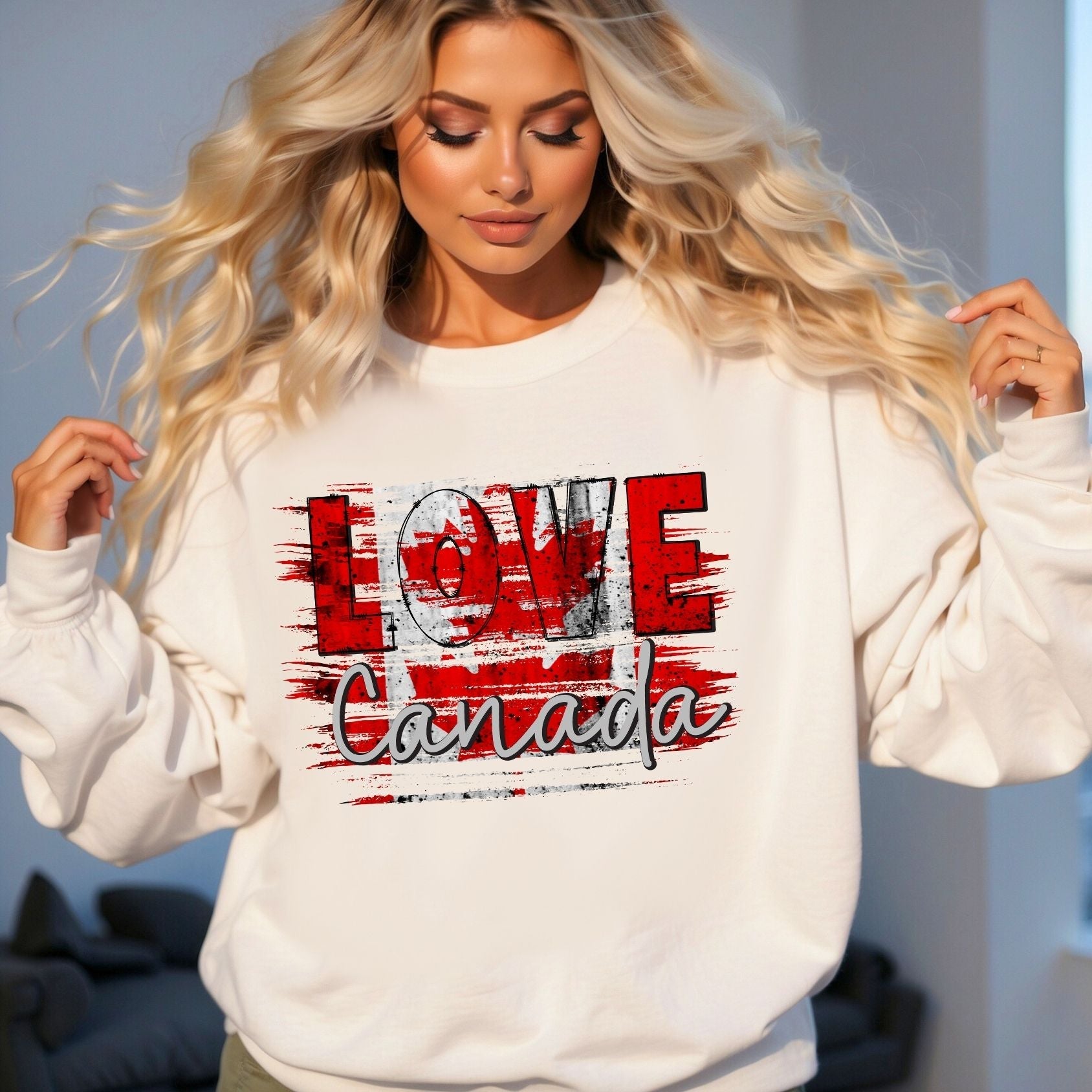 Love Canada Distressed – T-Shirt, Crewneck & Hoodie