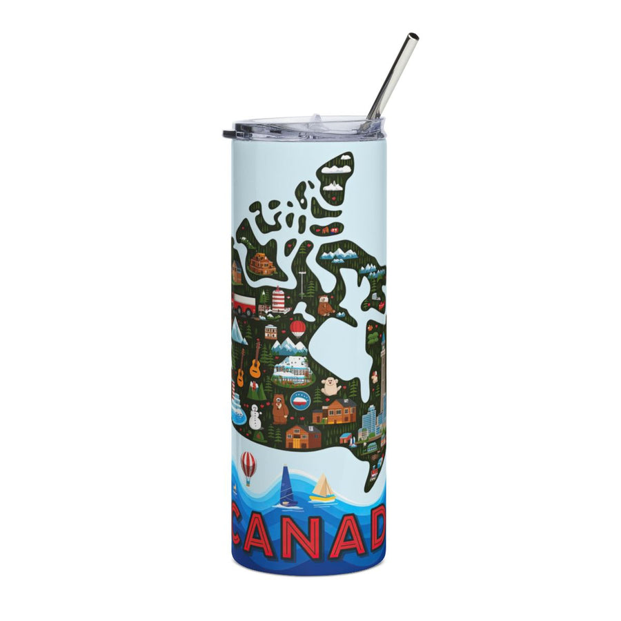 Canada Adventure Map 20oz Tumbler – Canadian Travel Gift