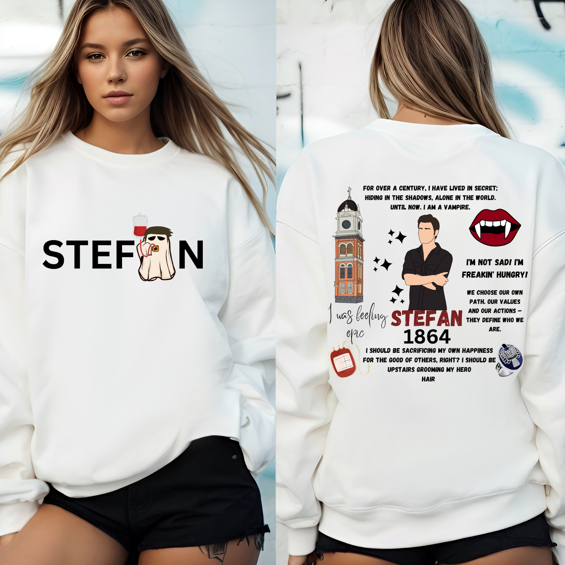Stefan Inspired Vampire Fan – T-Shirt, Crewneck & Hoodie