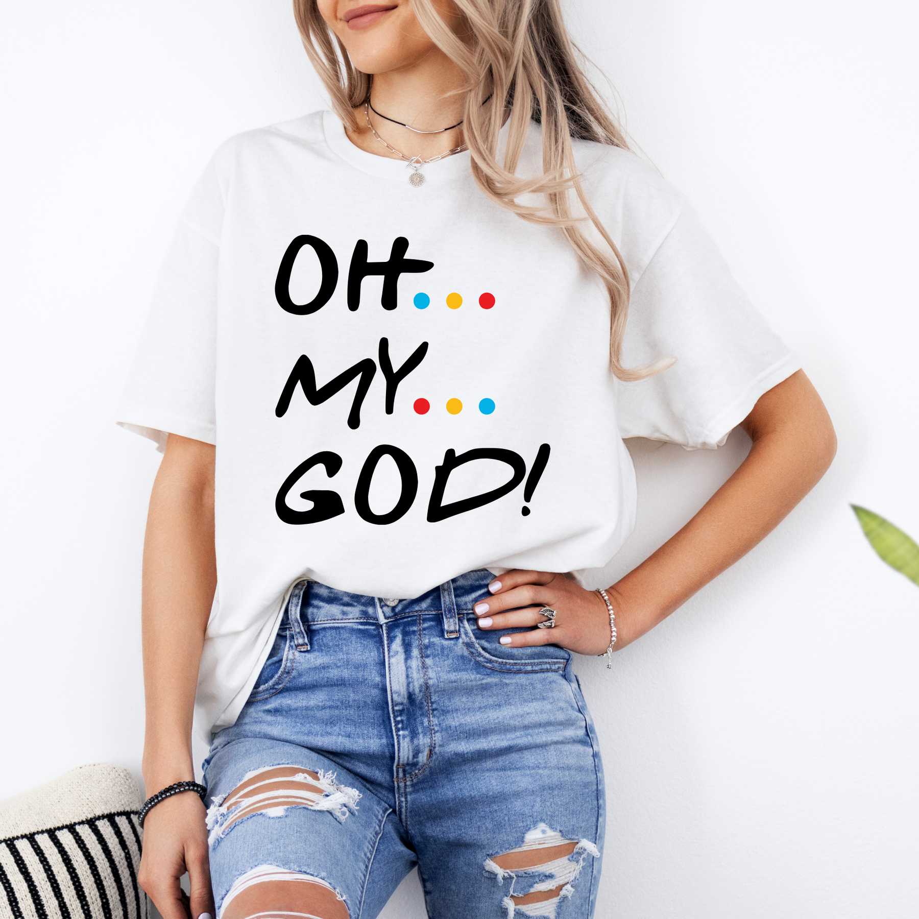 Oh My God funny colorful graphic apparel design