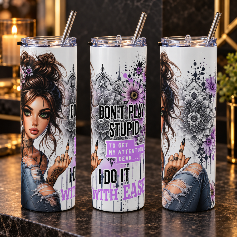 Don't Study Me, You Won't Graduate 20oz Skinny Tumbler
