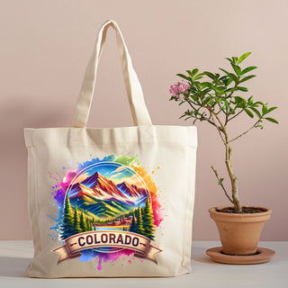Colorado Mountain Landscape canvas tote alternate design