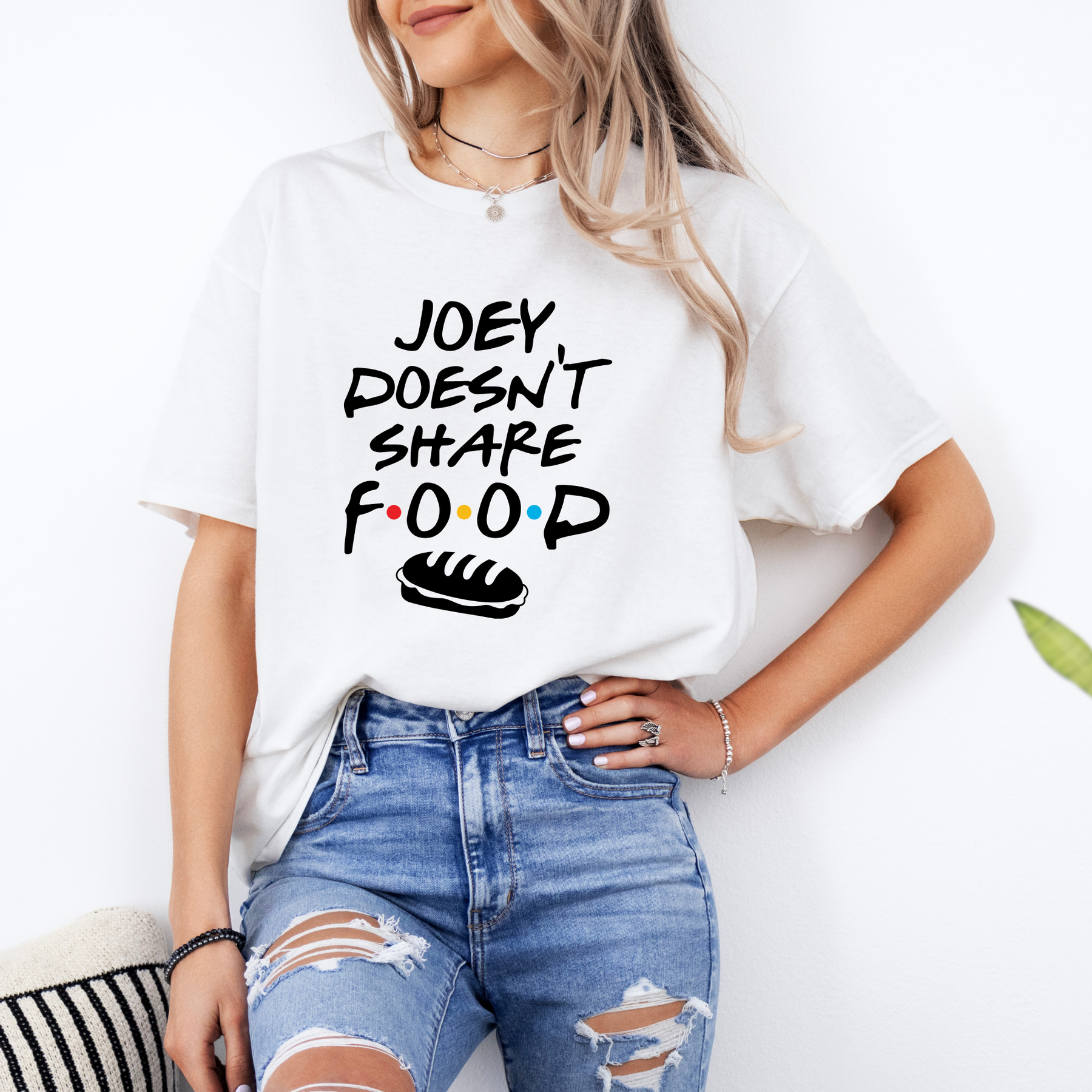 Doesn’t Share Food funny sitcom food graphic apparel