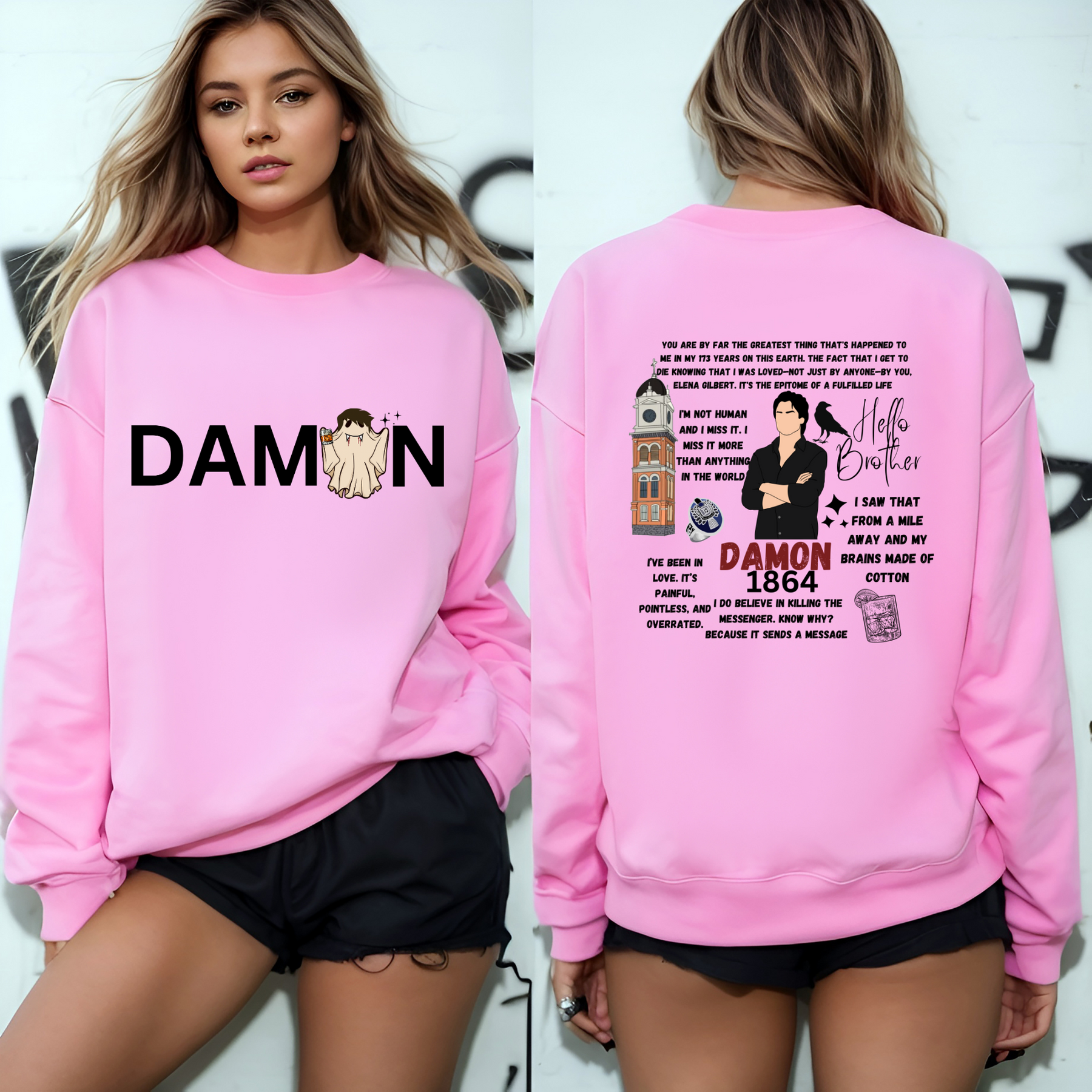 Damon Inspired Vampire Fan – T-Shirt, Crewneck & Hoodie