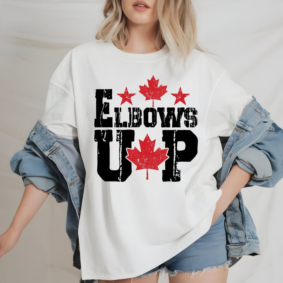 Elbows Up Canada T-Shirt – Canadian Pride Graphic Tee