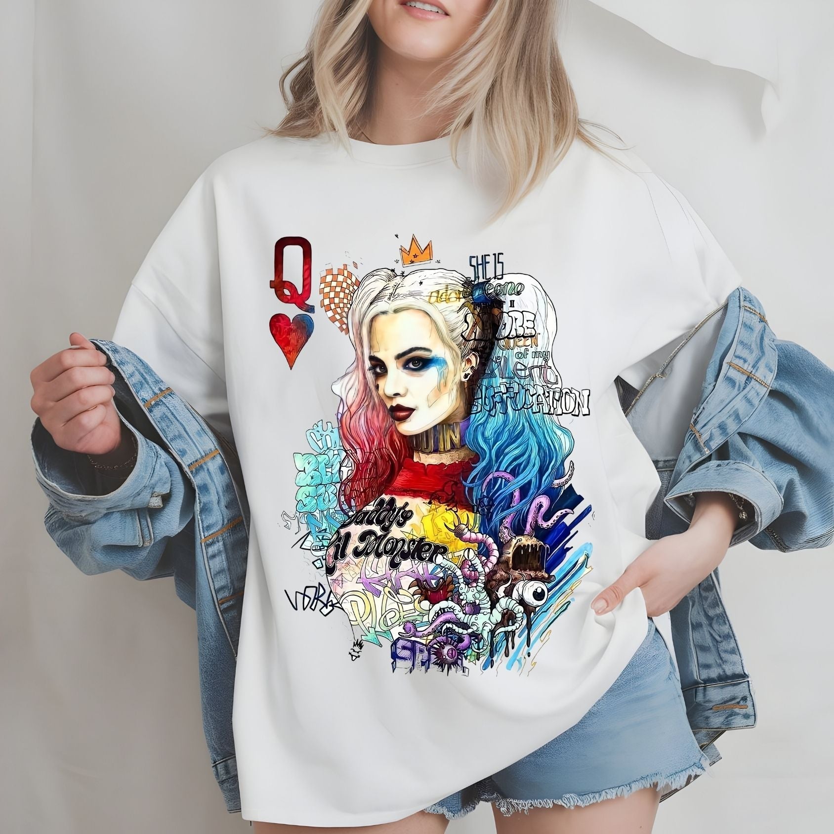 Chaos Queen Comic-Inspired T-Shirt – Bold Graffiti Graphic Tee