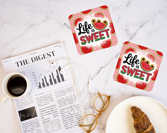 Life Is Sweet Watermelon Coaster