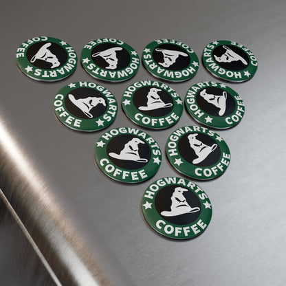 Hogwarts Coffee Round Magnet — Sorting Hat Coffee Fan Magnet