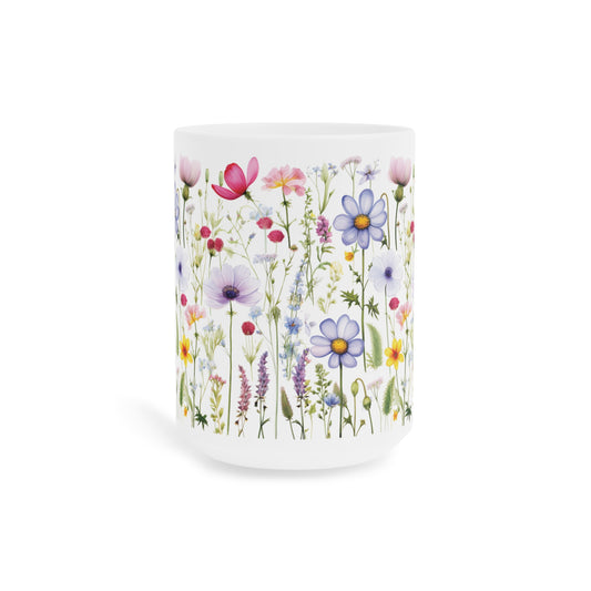 Wildflower Meadow Floral Mug – Botanical Garden Coffee Cup