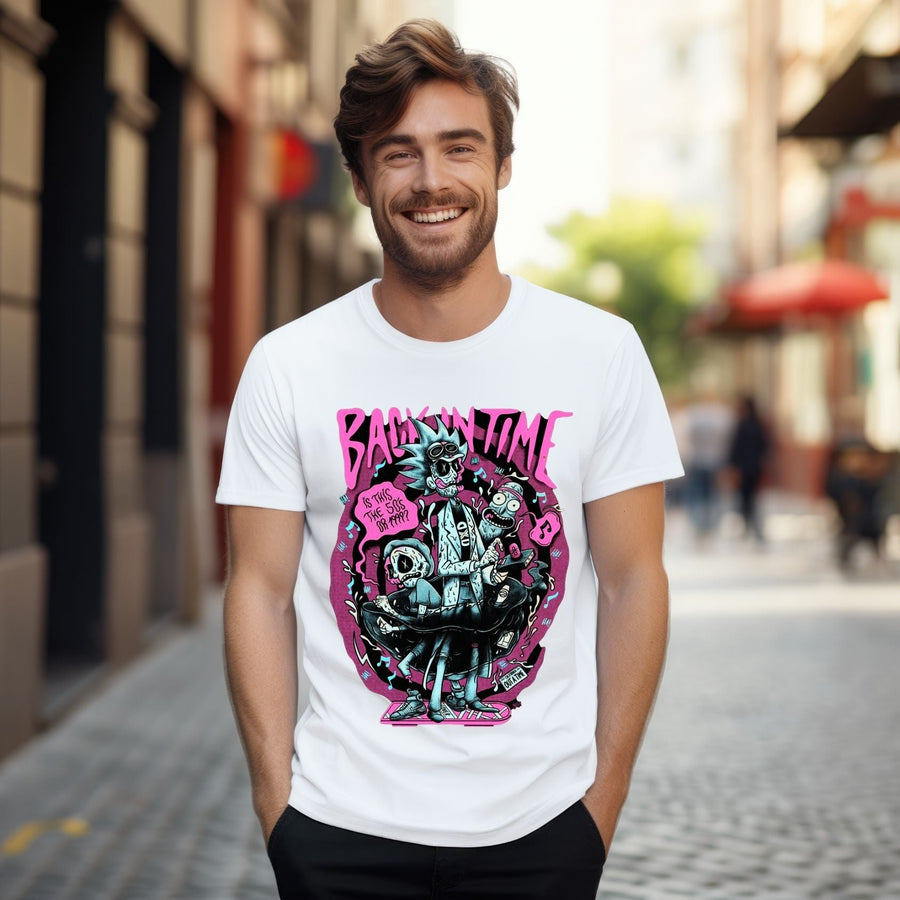 Back in Time Graphic T-Shirt – Retro Cartoon Streetwear Tee