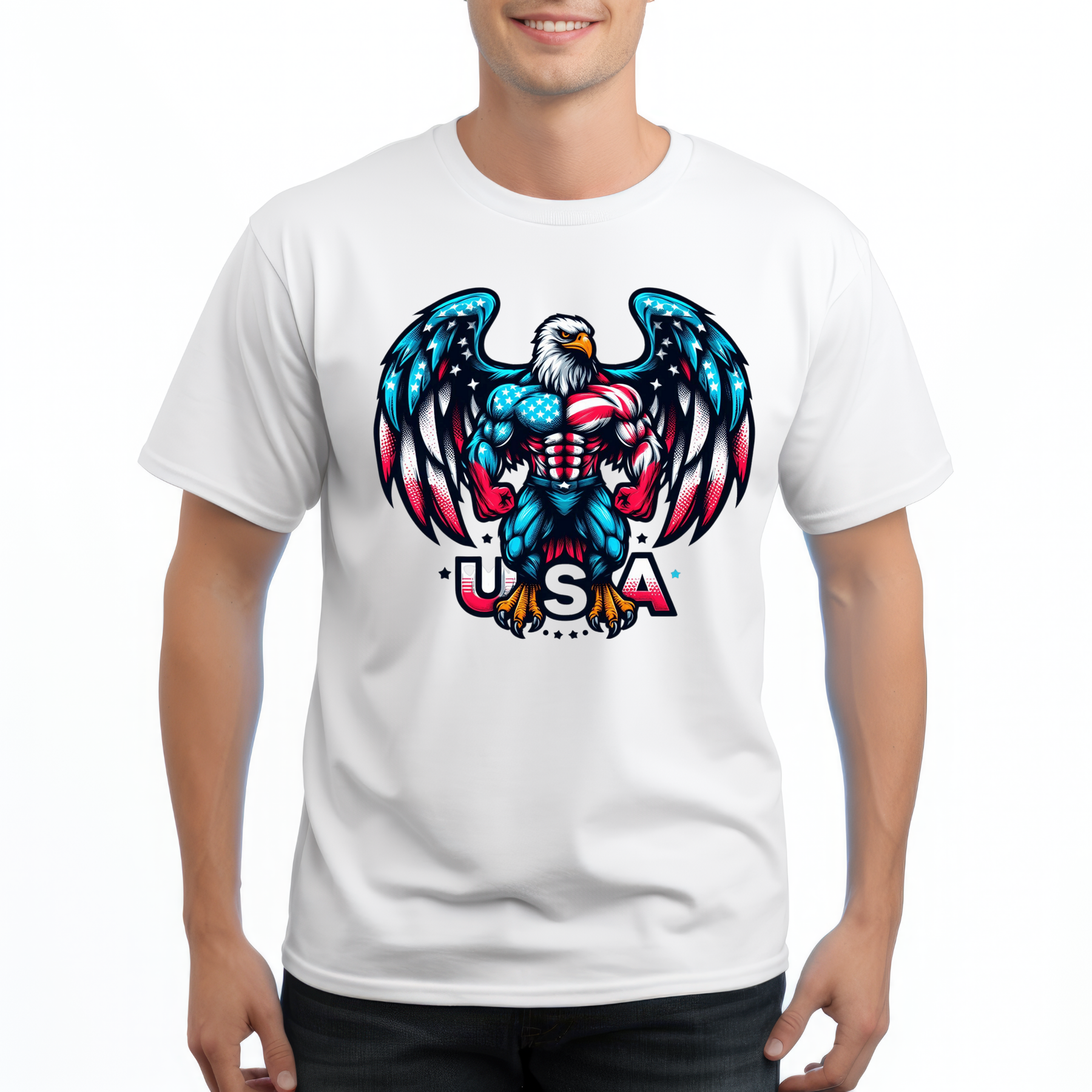 USA Patriotic Eagle Graphic T-Shirt | American Freedom Unisex Tee