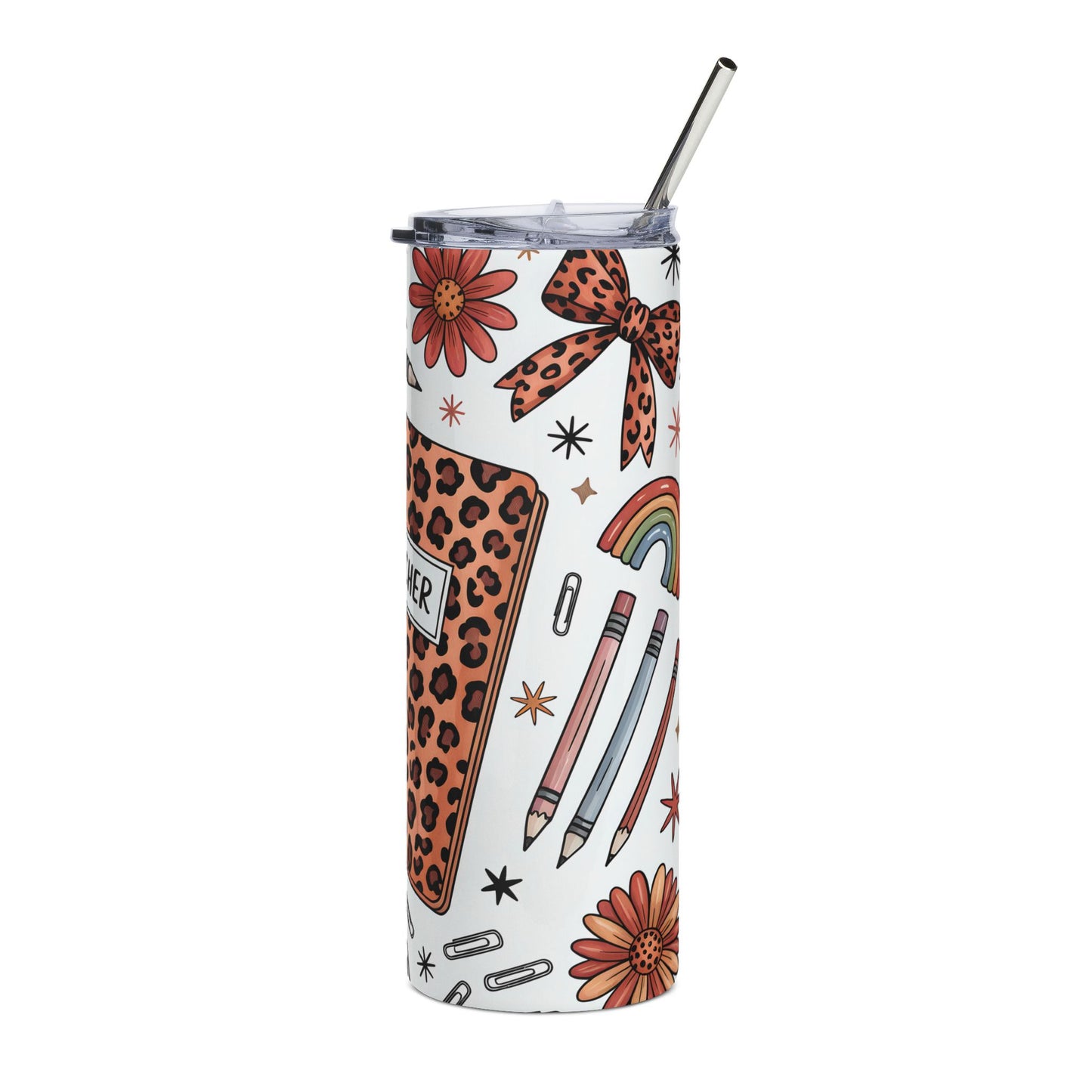Teacher Pattern Stainless Steel Tumbler