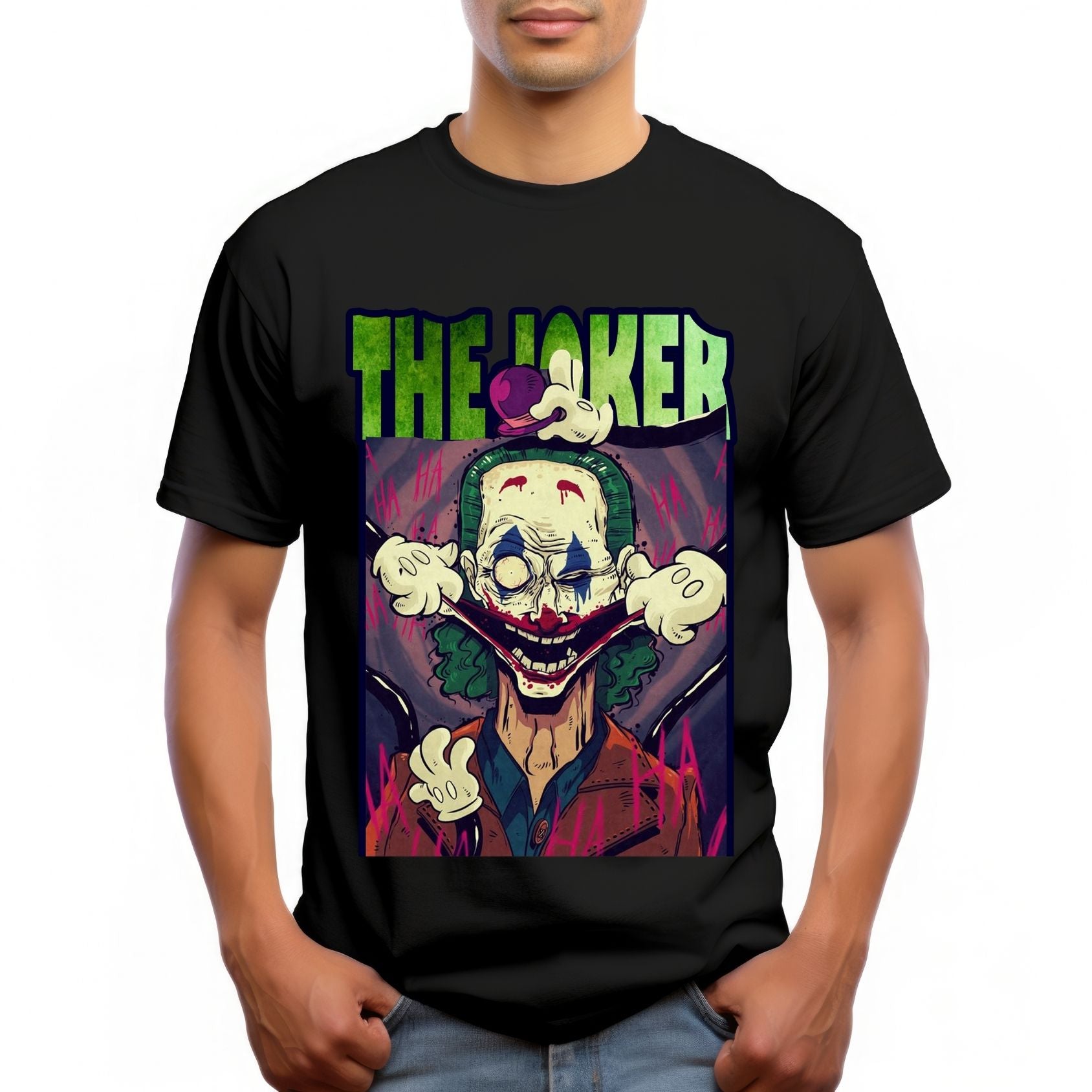 The Joker Inspired Graphic T-Shirt – Dark Comic Villain Streetwear Tee