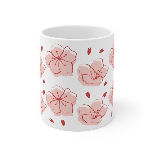 Cherry Blossom Ceramic Mug – Pink Sakura Floral Coffee Cup (11oz/15oz)