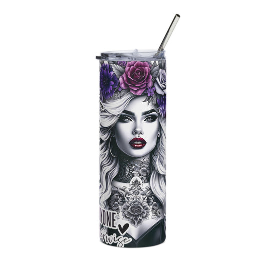 Floral Skull Woman Design with "You Are Enough" Inspirational Quote