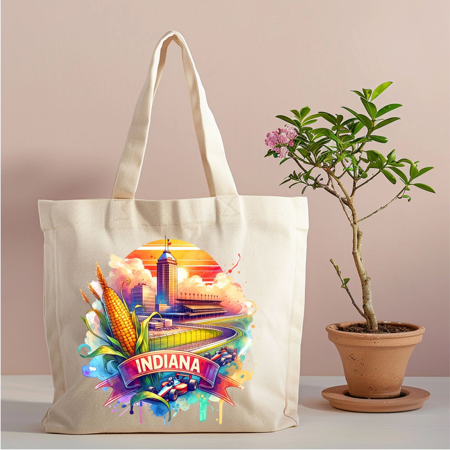 Indiana Racing Heritage Canvas Tote Bag