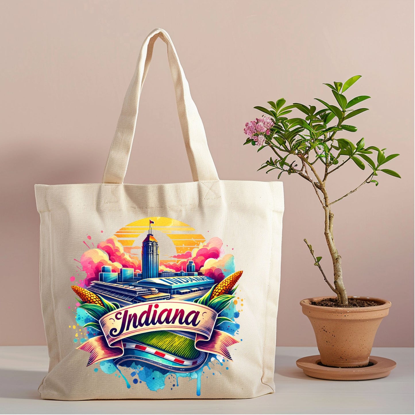 Indiana Racing Heritage Canvas Tote Bag