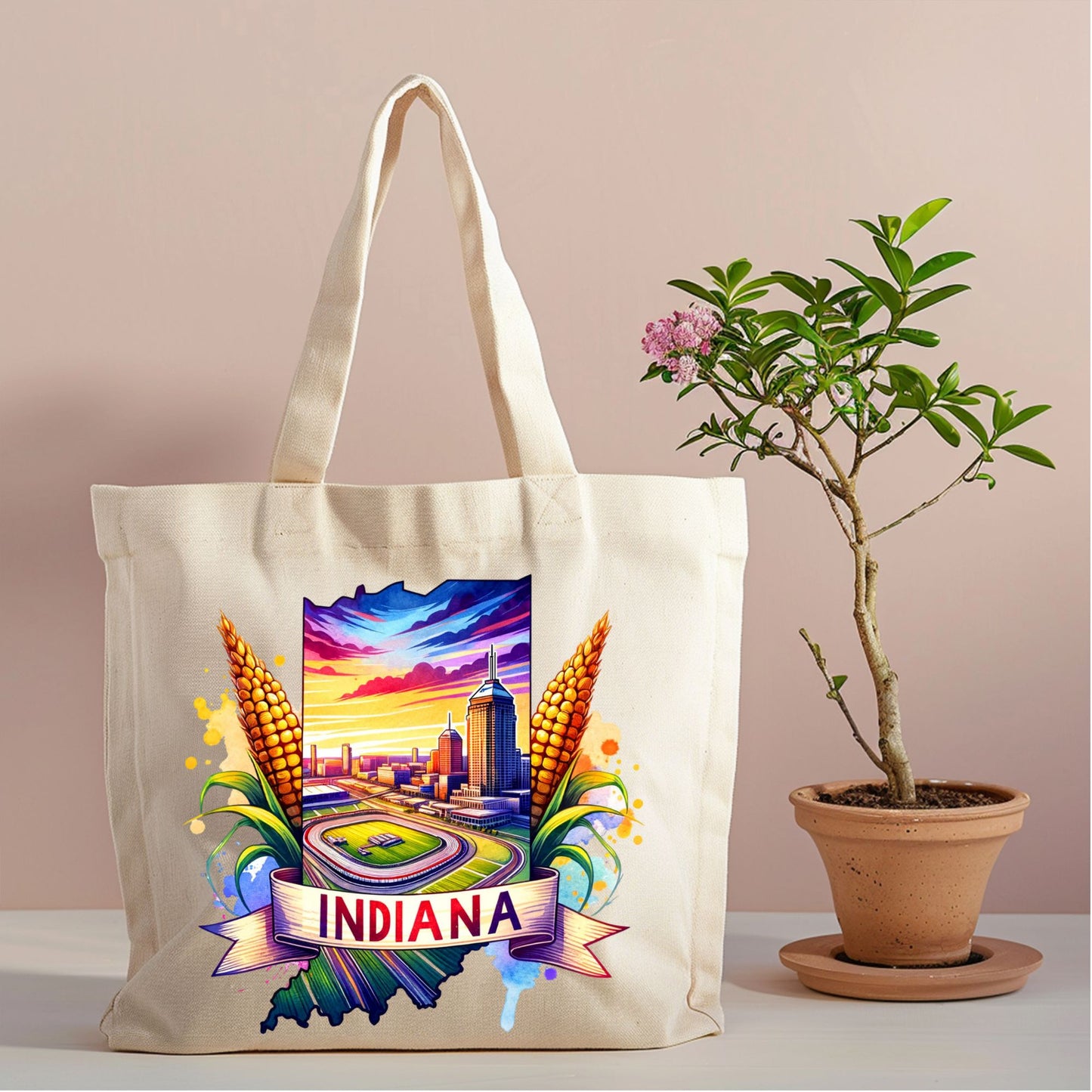 Indiana Racing Heritage Canvas Tote Bag