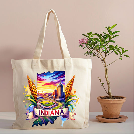 Indiana Racing Heritage Canvas Tote Bag