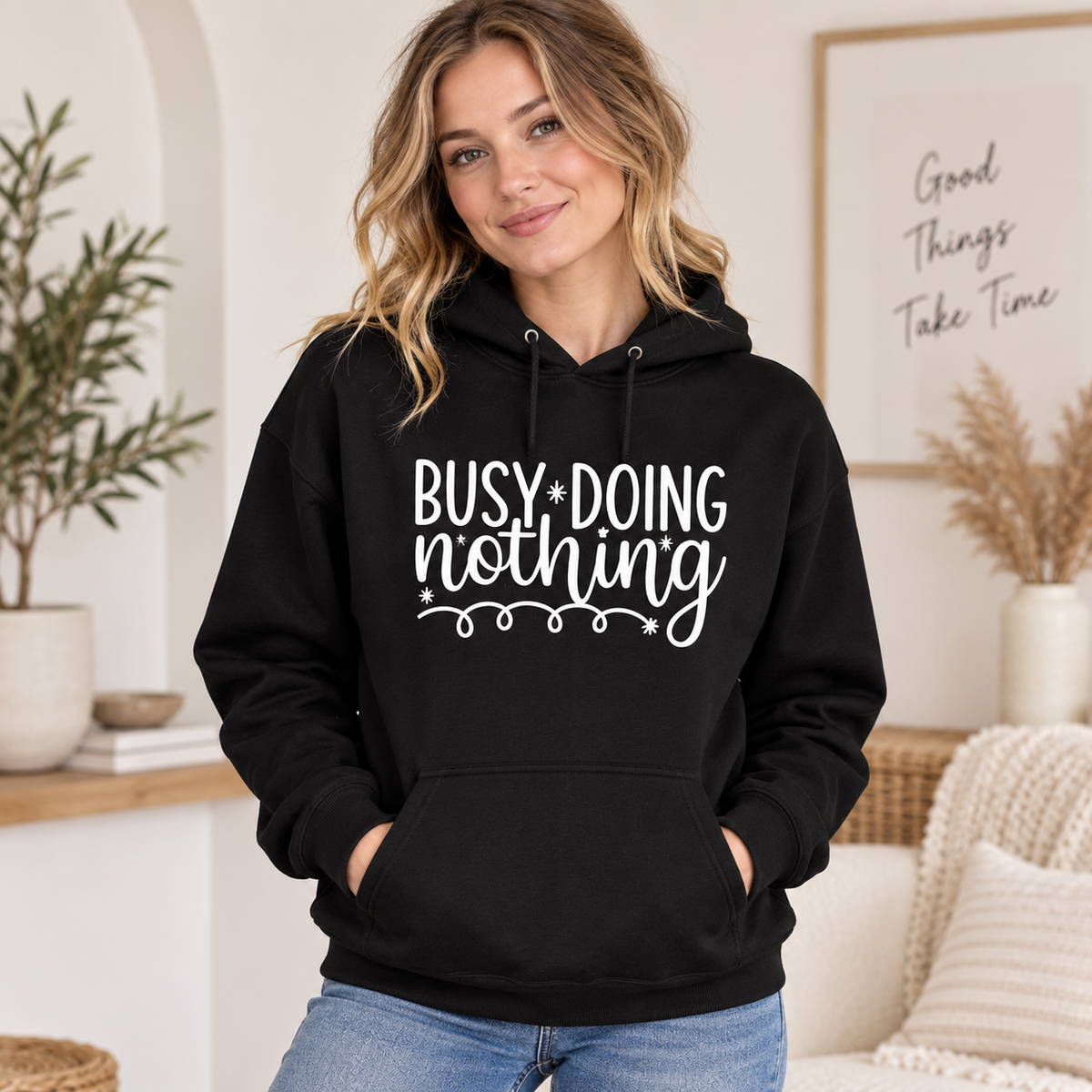 Busy Doing Nothing apparel mockup