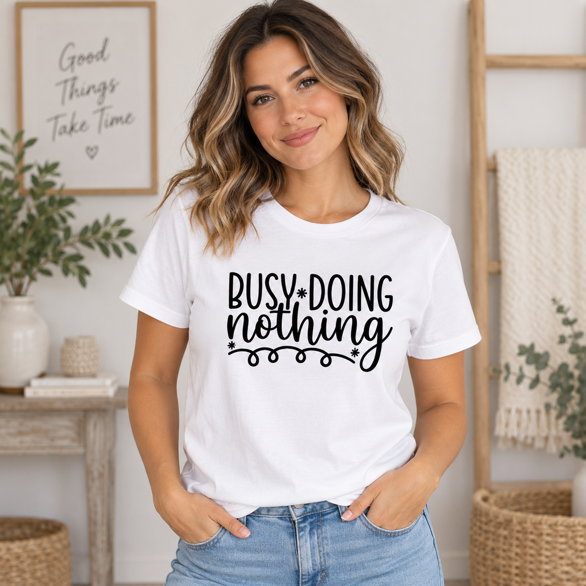 Busy Doing Nothing apparel mockup