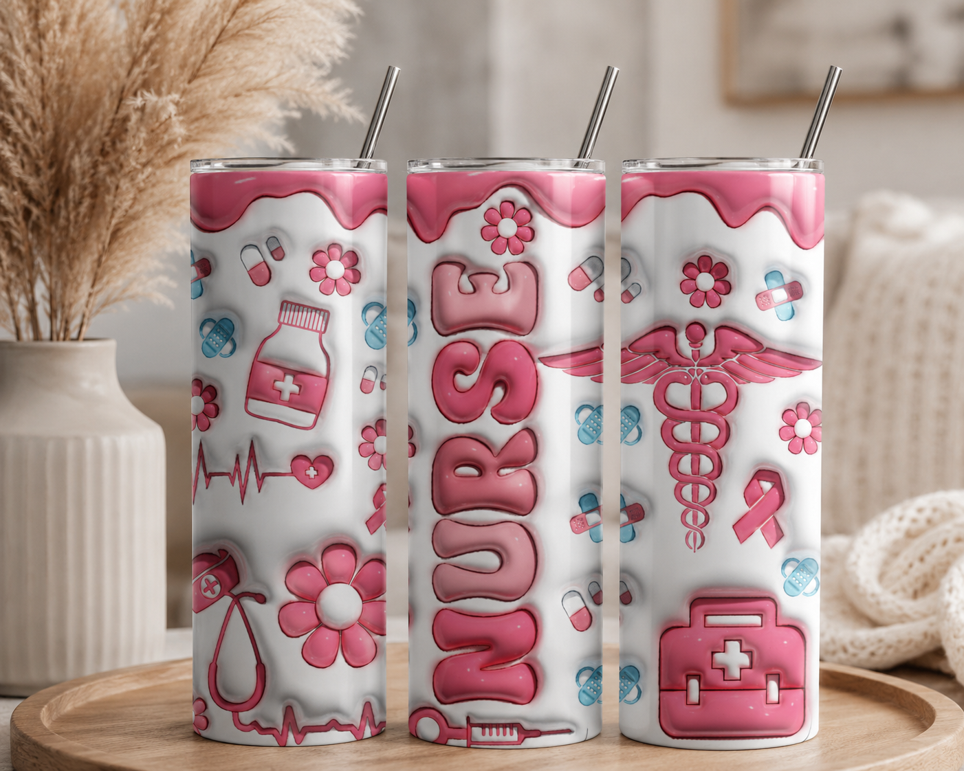 Nurse Life 20oz Skinny Tumbler