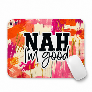 NOPE Not Today colorful abstract mouse pad design option