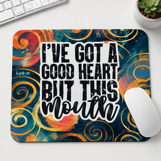 NOPE Not Today colorful abstract mouse pad design option