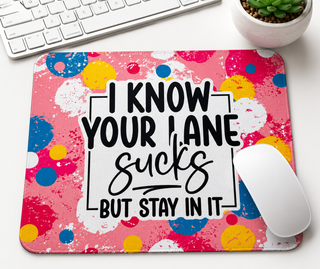 NOPE Not Today colorful abstract mouse pad design option