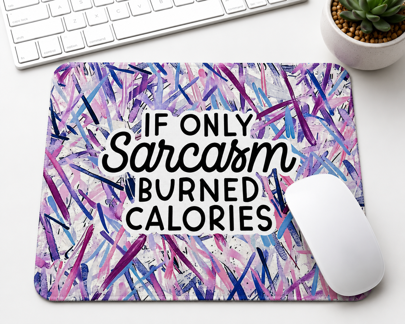 NOPE Not Today colorful abstract mouse pad design option